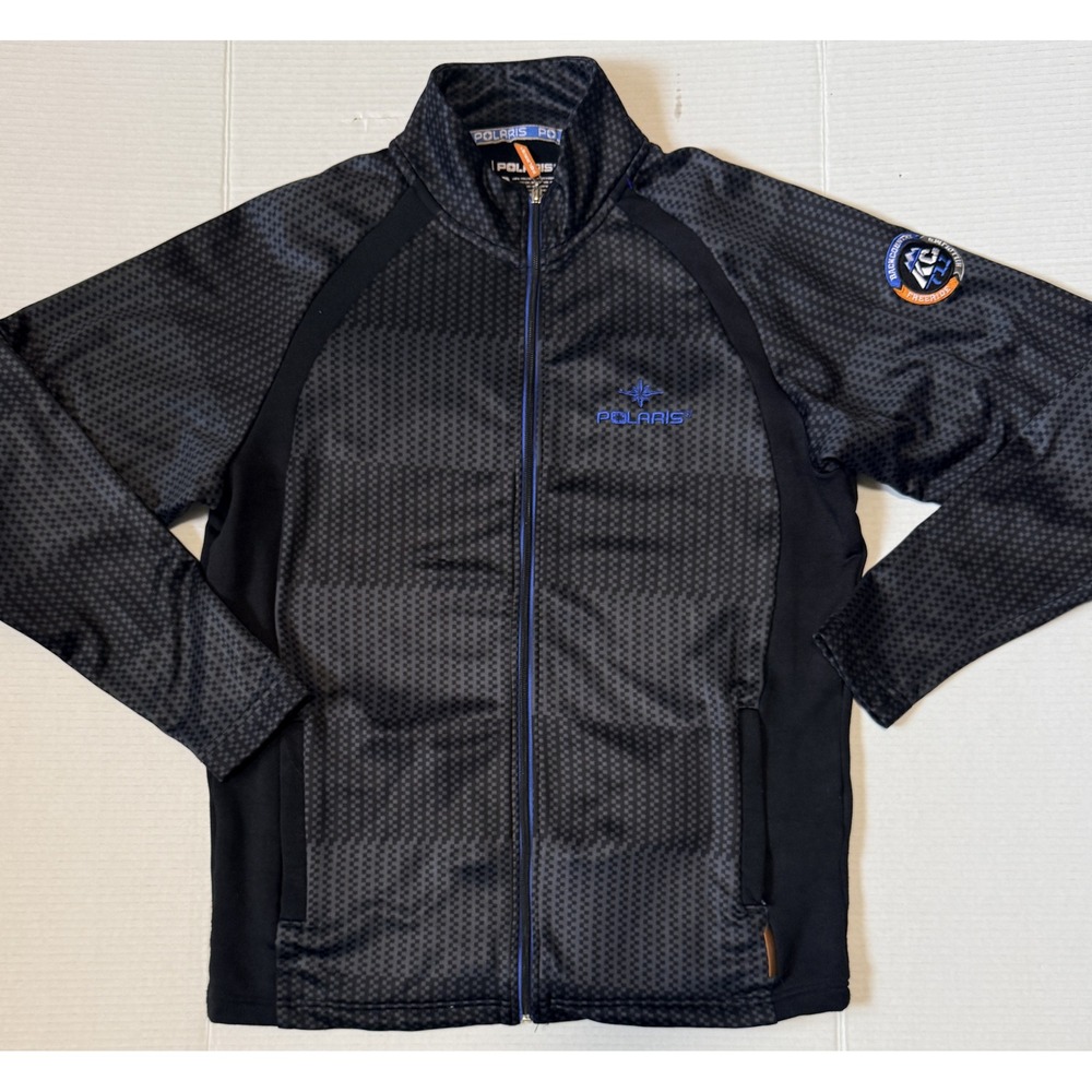 POLARIS KC711 Keith Curtis Jacket - Men's Snowmobile Black Blue Full Zip - Small